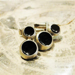 Double Eddy Indigo Sterling Silver Cufflinks