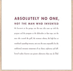 Absolutely No One Fathers Day Card
