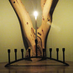 Wrought Iron Arch Hanukkah Menorah