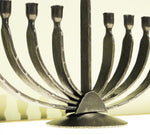 Wrought Iron Curve Hanukkah Menorah