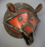 Bear Head Made of Recycled Farm Tools