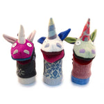 Upcycled Wool Sweater Unicorn Puppet