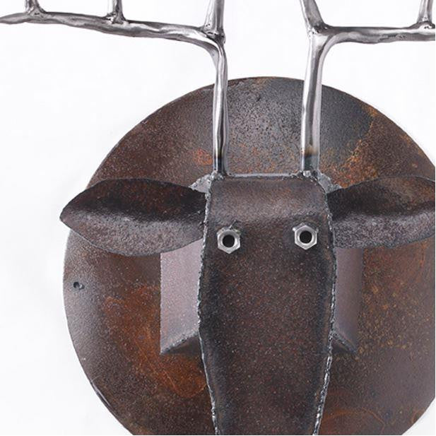 Deer Head Made of Recycled Farm Tools