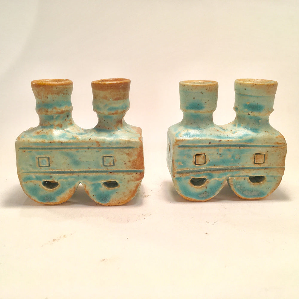 Green Whistle Train Hanukkah Menorah