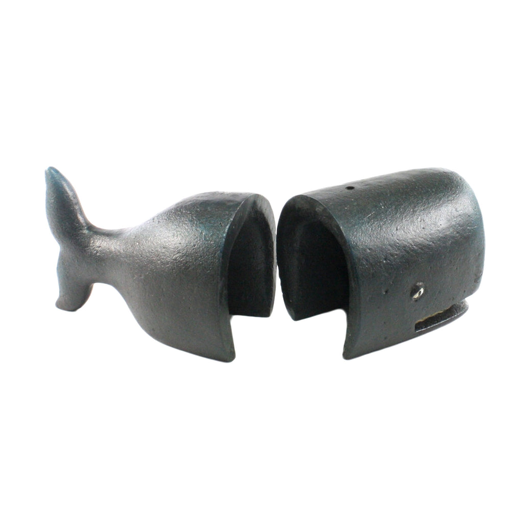 Recycled Cast Iron Whale Bookends