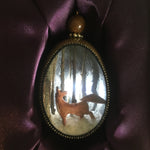 Winter Fox Duck Egg Ornament with LED Light