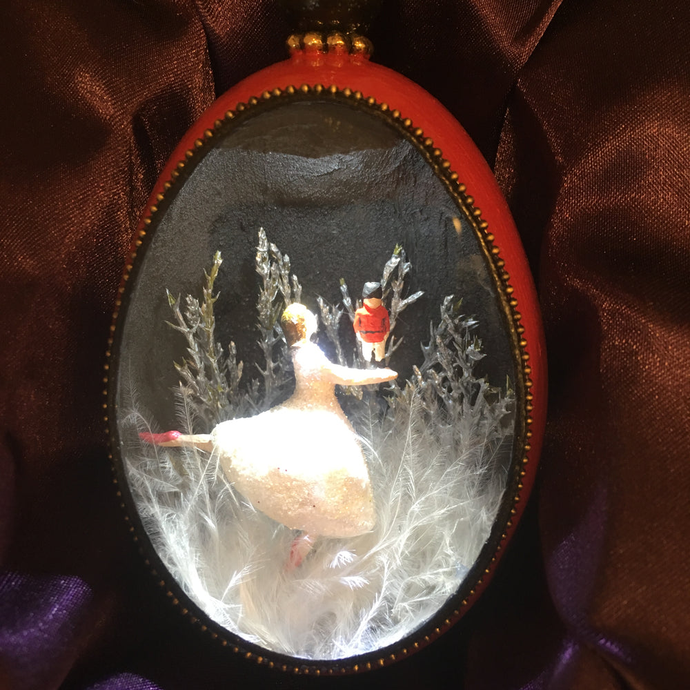 Nutcracker Duck Egg Ornament with LED Light