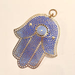 Incised Brass Mosaic Pattern Hamsa
