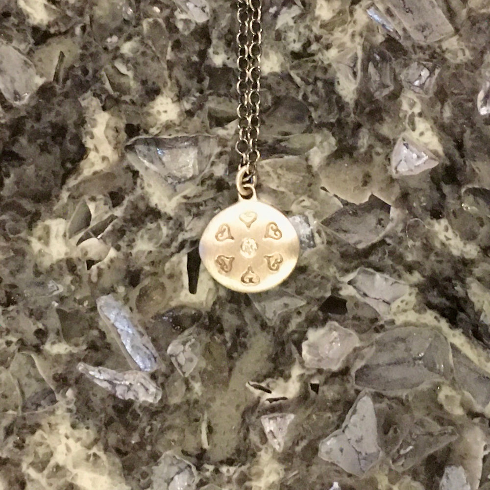 Circle of Love Diamond and Sterling Silver Pendant Necklace