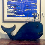 Reclaimed Metal Whale Sculpture