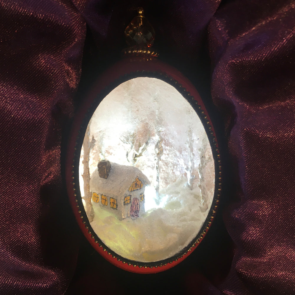 Home for the Holidays Duck Egg Ornament with LED Light