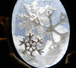 Snowflakes Duck Egg Ornament with LED Light