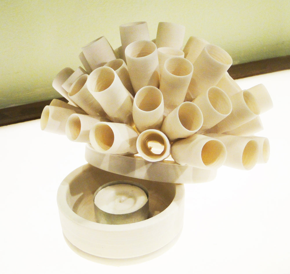 Tubes Porcelain Tealight Holder