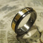 Niobium, 14K Yellow Gold and 14K White Gold Ring