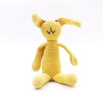 Fair Trade Organic Cotton Yellow Bunny Baby Rattle
