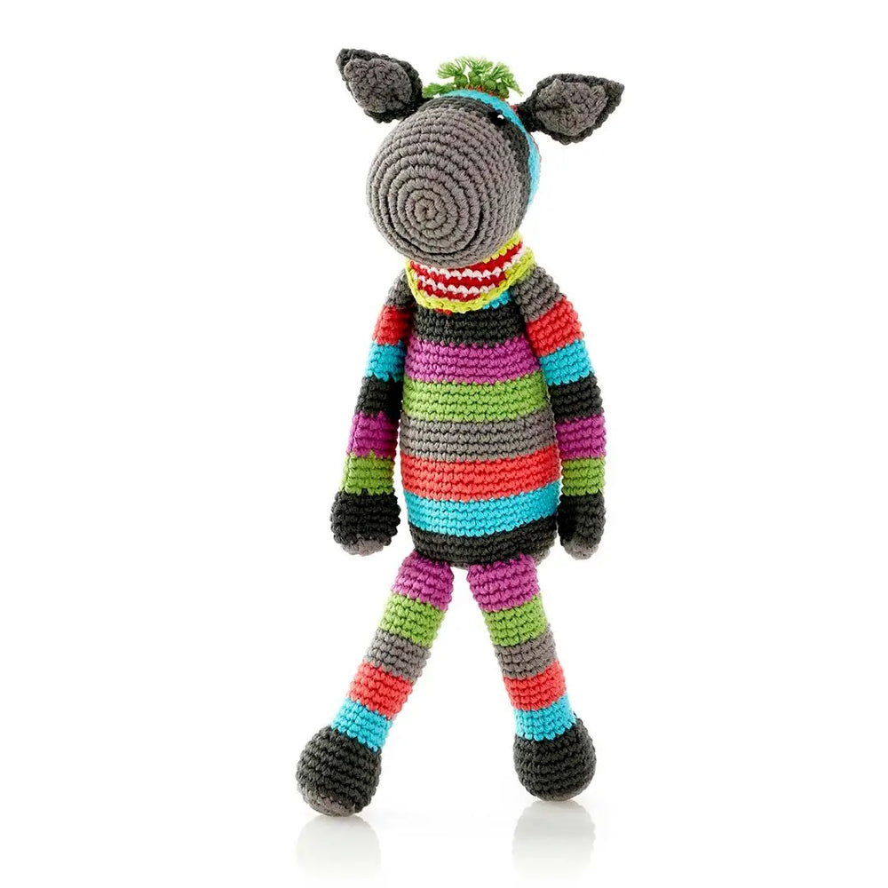 Fair Trade Organic Cotton Donkey Baby Rattle