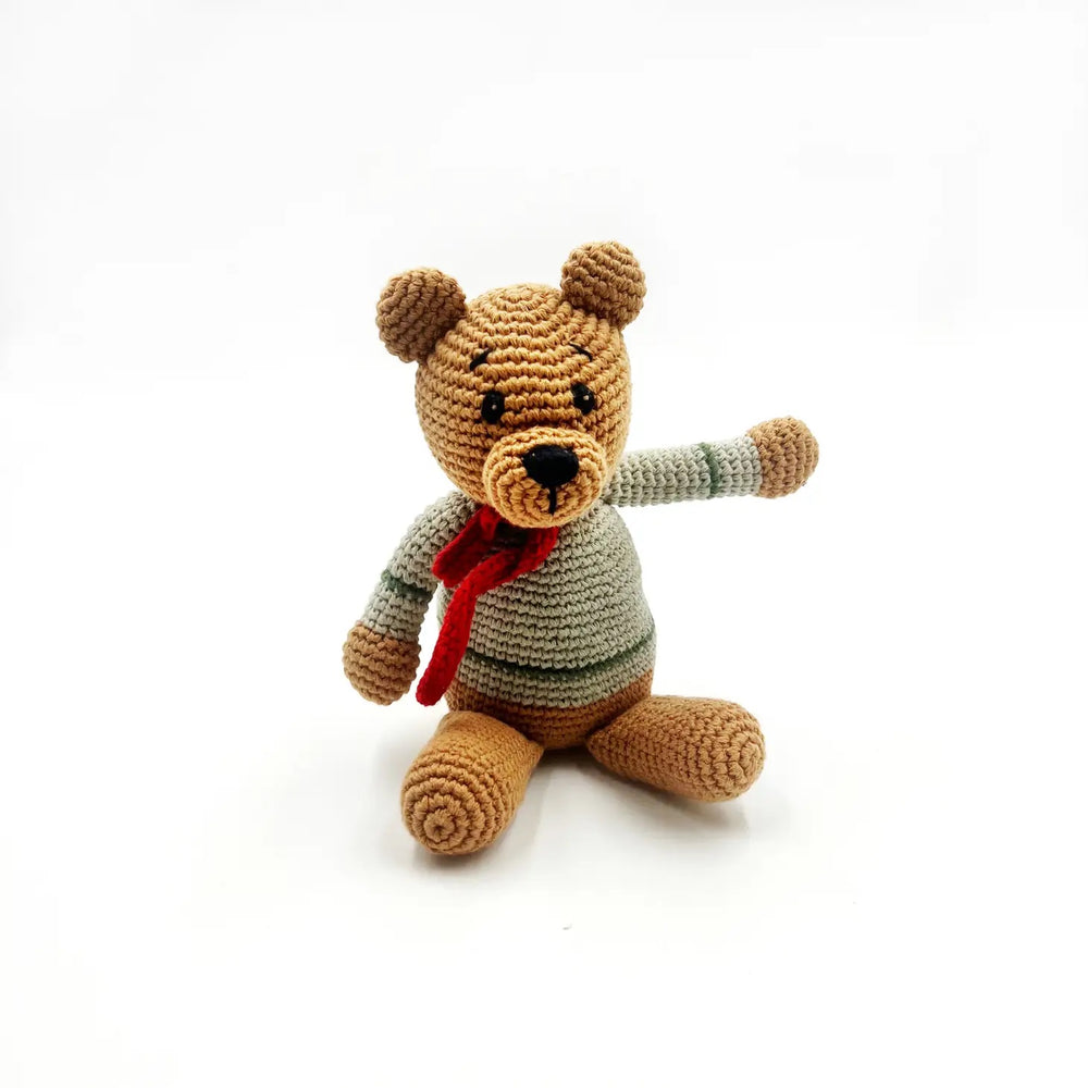 Fair Trade Organic Cotton Bear Baby Rattle