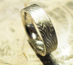 Palladium 500 and Sterling Silver Mokume Gane Ring