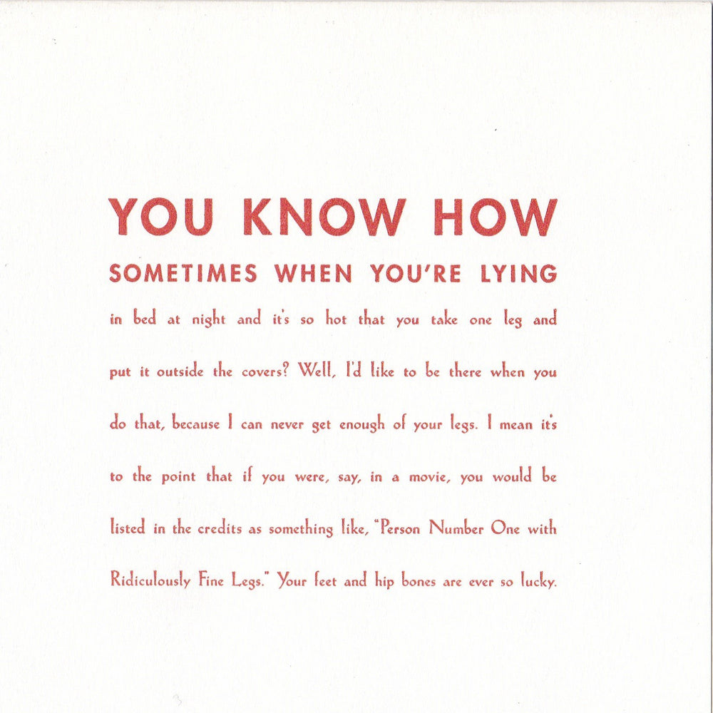 You Know How Relationship Card