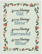 Something Old Something New Wedding Card