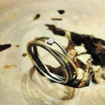 Evening Star Diamond, 18K Gold and Oxidized Sterling Silver Ring
