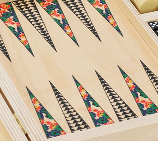 FSC Certified Art Deco Birch Travel Backgammon Sets