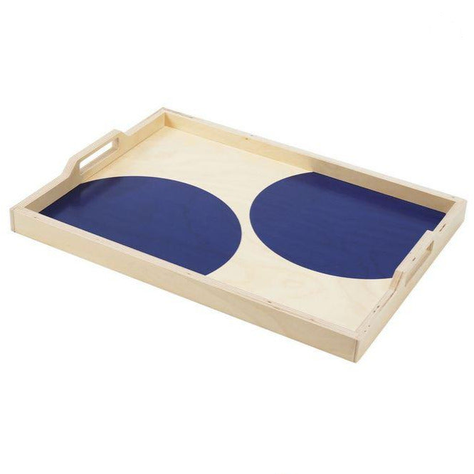 Navy Blue Dot Birch Wood Trays