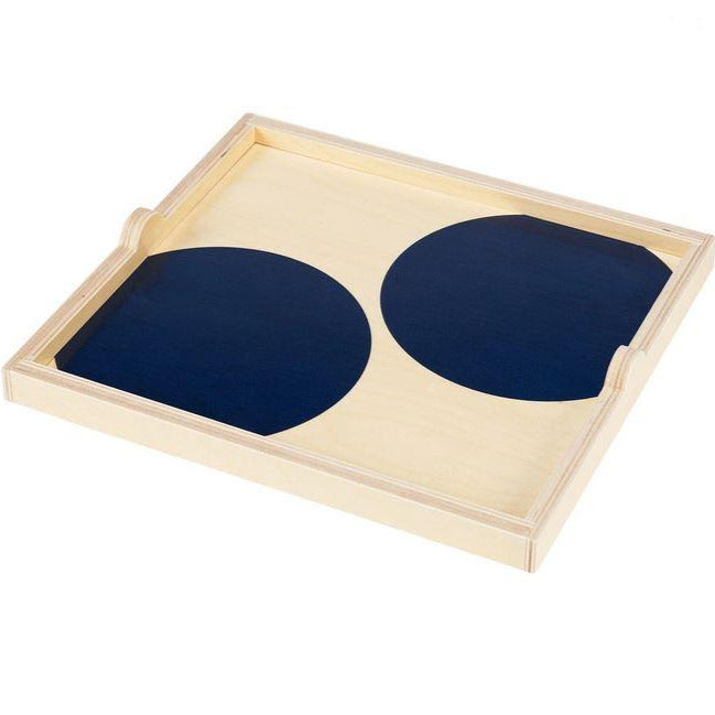 Navy Blue Dot Birch Wood Trays