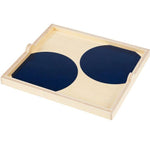 Navy Blue Dot Birch Wood Trays