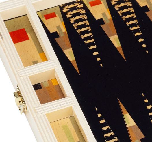 FSC Certified Art Deco Birch Travel Backgammon Sets