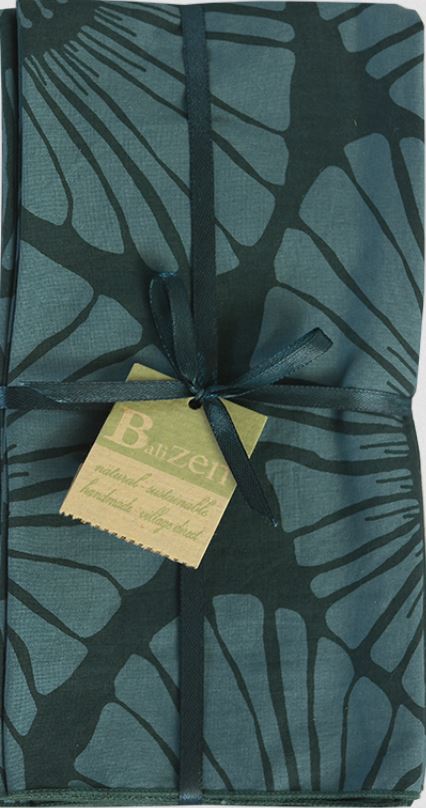 Fair Trade Set of Four Patterned Cotton Napkins