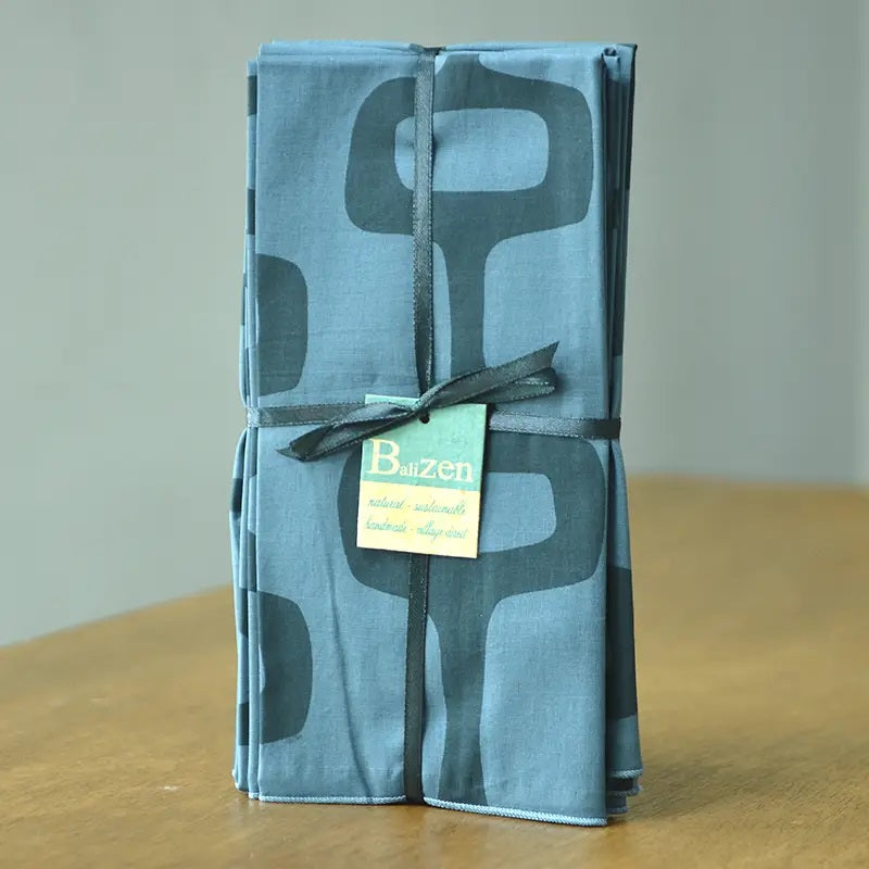 Fair Trade Set of Four Patterned Cotton Napkins