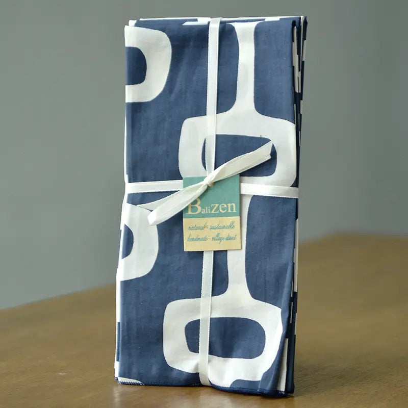 Fair Trade Set of Four Patterned Cotton Napkins