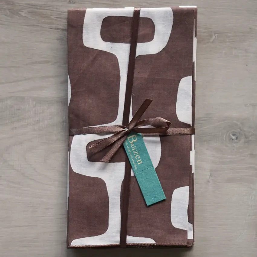 Fair Trade Set of Four Patterned Cotton Napkins