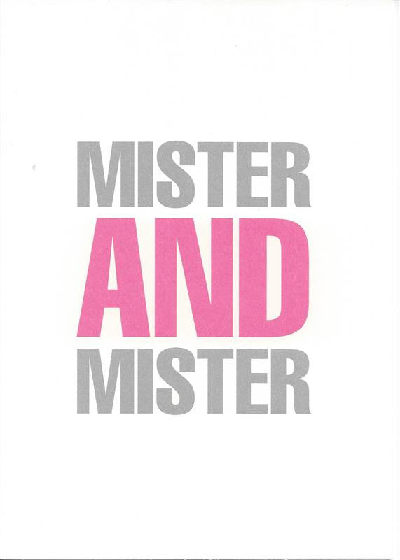 Mister and Mister Wedding Card
