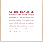As the Realities of Infatuation Card