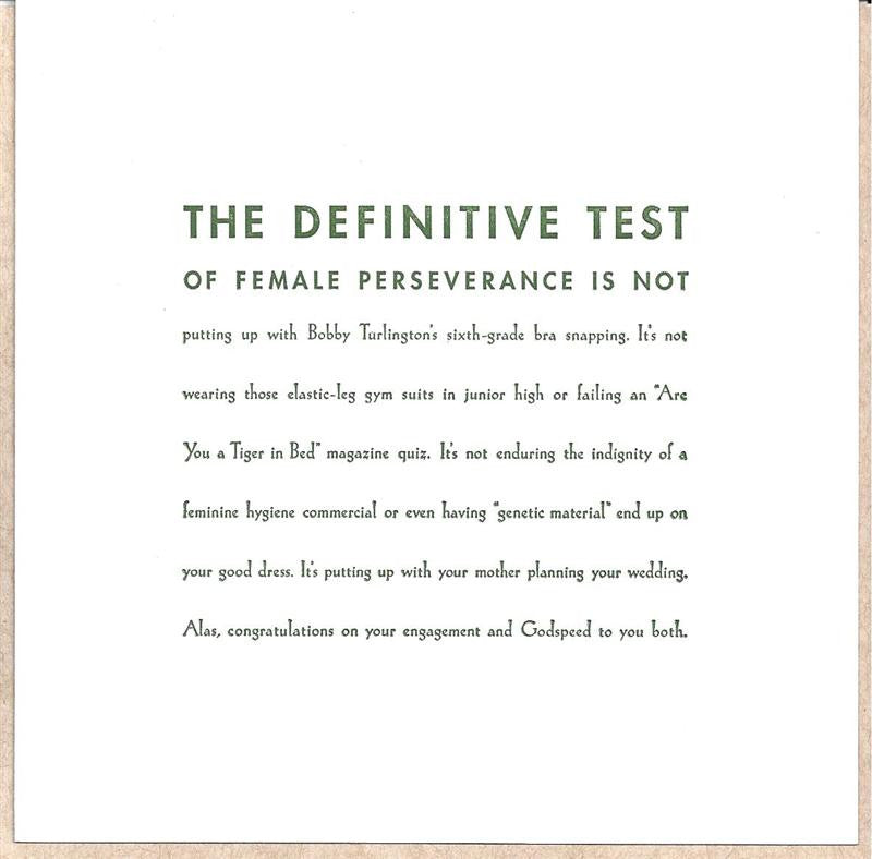 The Definitive Test Engagement Card