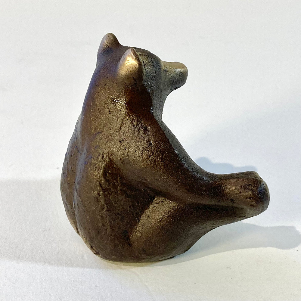 Cast Bronze Yoga Bear