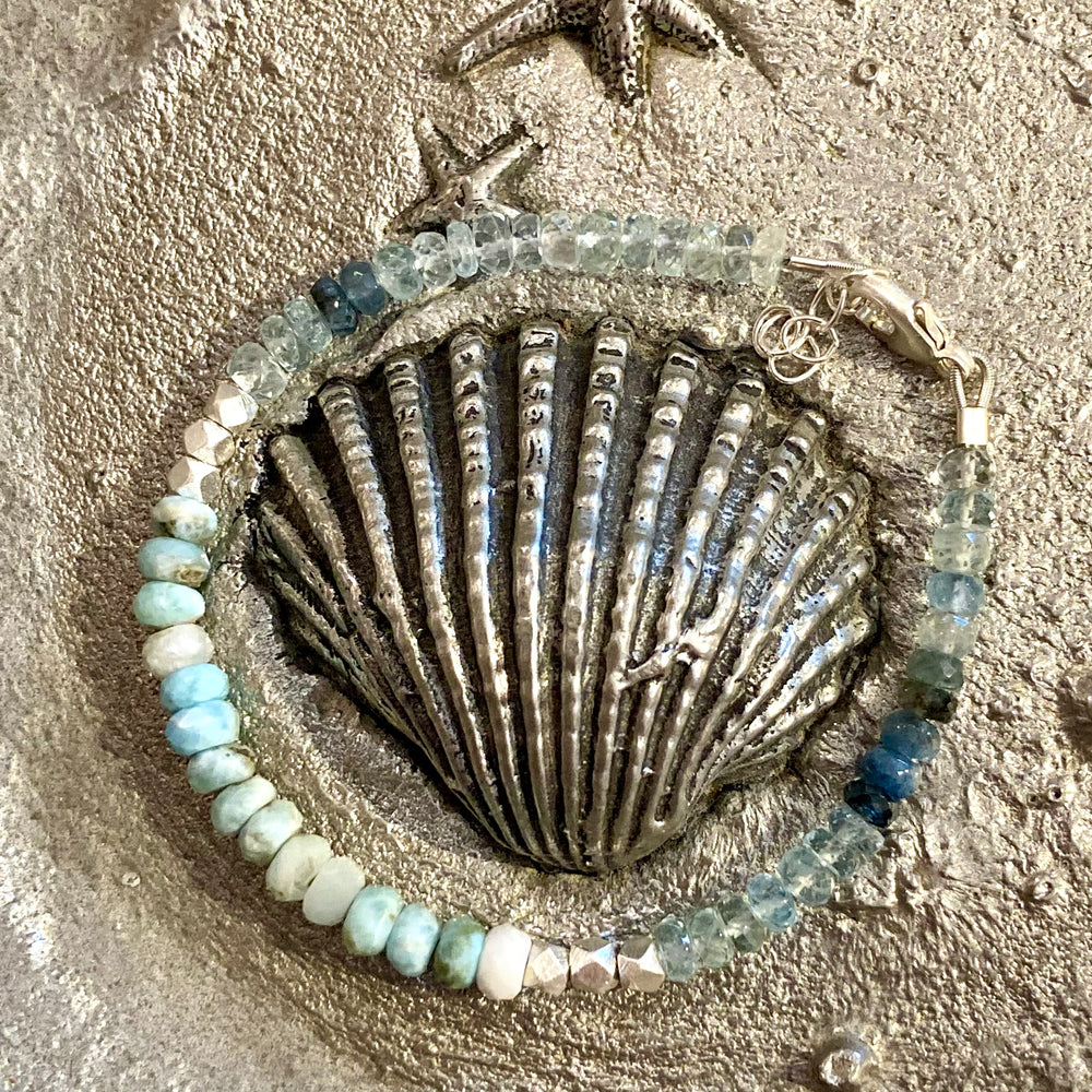 Semi Precious Stone and Sterling Silver Wrap Bracelets