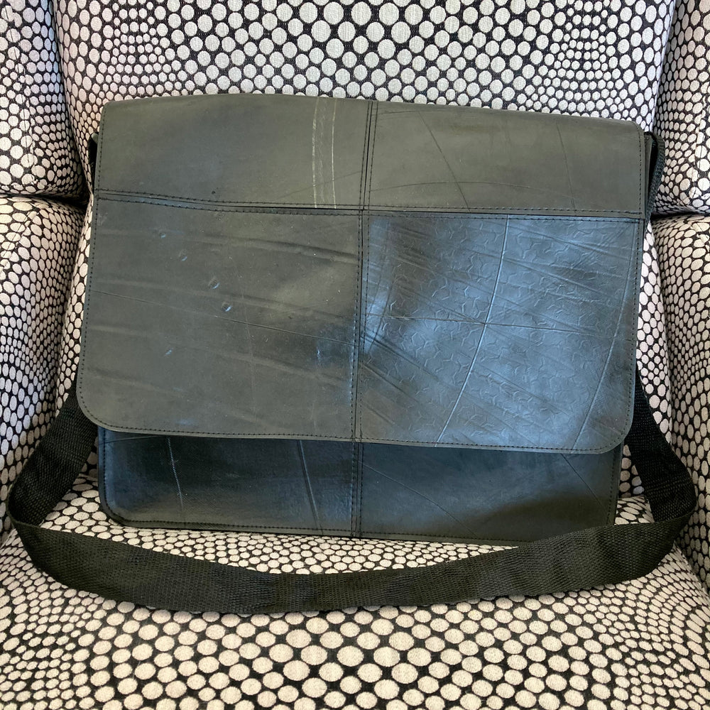 Fair Trade Upcycled Bike Inner Tube Laptop Bag