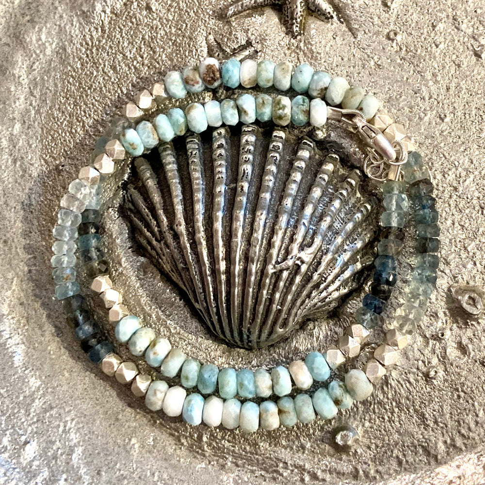 Semi Precious Stone and Sterling Silver Wrap Bracelets