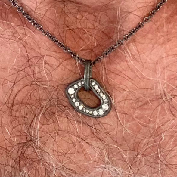 Lake Path Sterling Silver and Diamonds Necklace