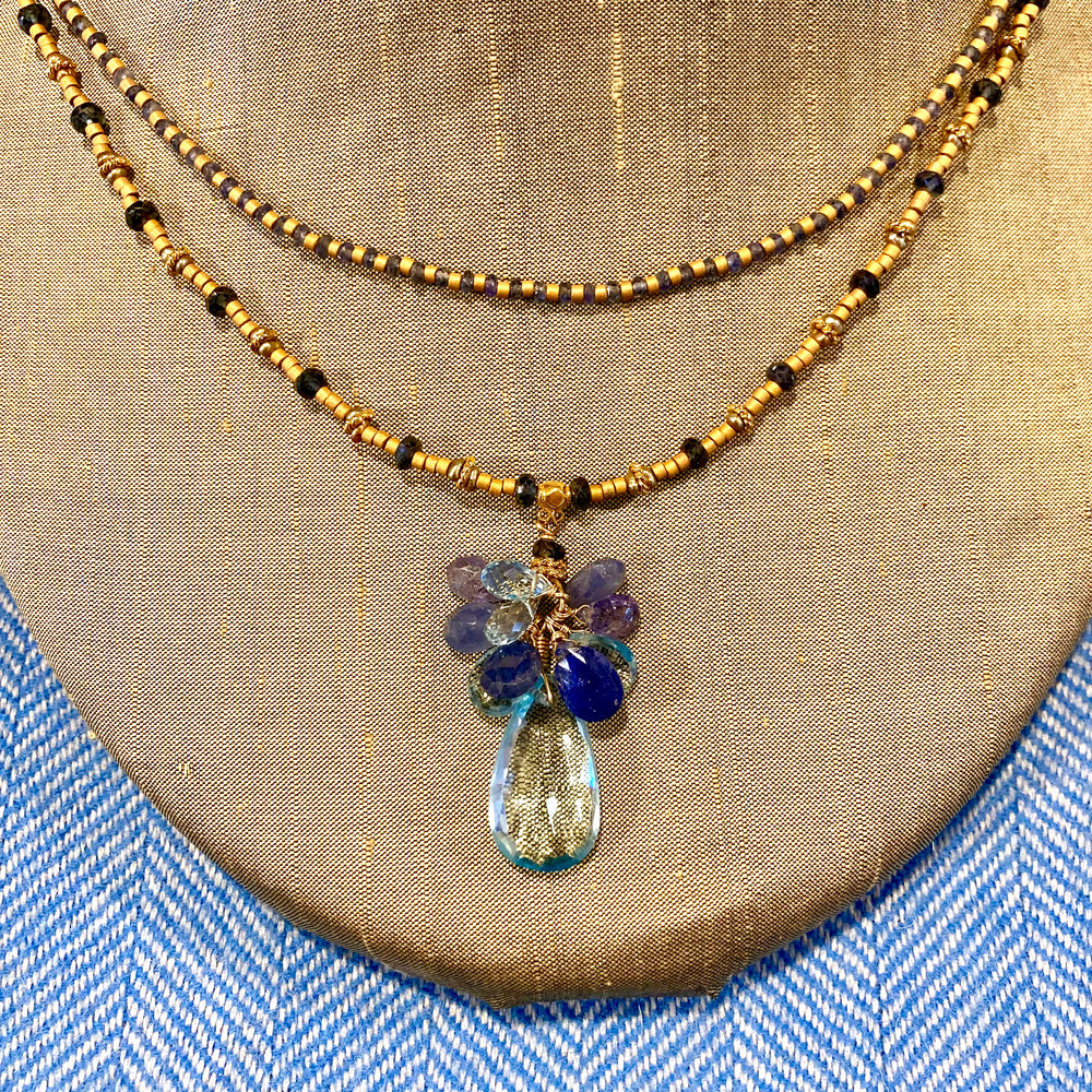 Summer Beach Day Double Strand Stones Necklace