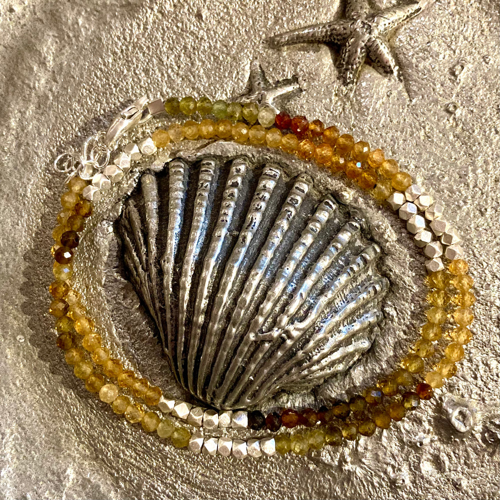 Semi Precious Stone and Sterling Silver Wrap Bracelets