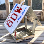 Upcycled License Plate Bird Feeders