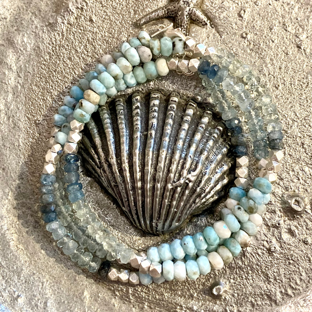 Semi Precious Stone and Sterling Silver Wrap Bracelets