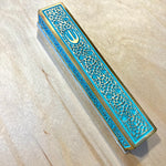 Orient Pattern Incised Brass Mezuzah
