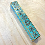 Orient Pattern Incised Brass Mezuzah
