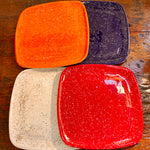 Splatter Square Earthenware Plates