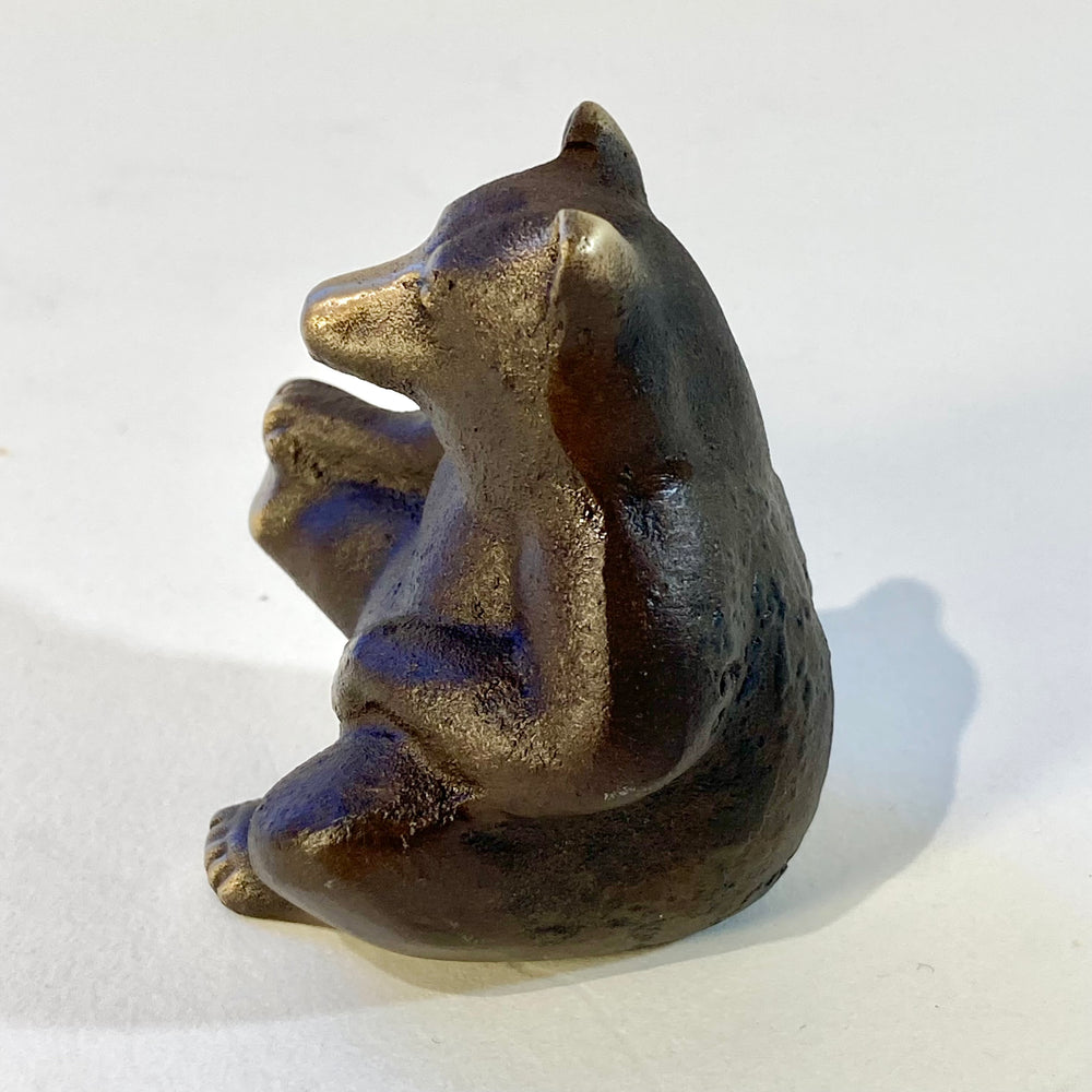 Cast Bronze Yoga Bear
